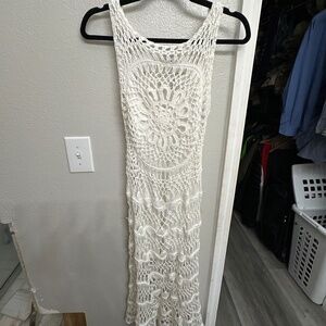 Hale Bob White Crochet Dress